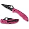 Spyderco 2024 Spyderco Reveal 6 Delica Pink Heels Black Cmp S30V Plain Edge SPY-C11FPPNS30VBK - alternate 1